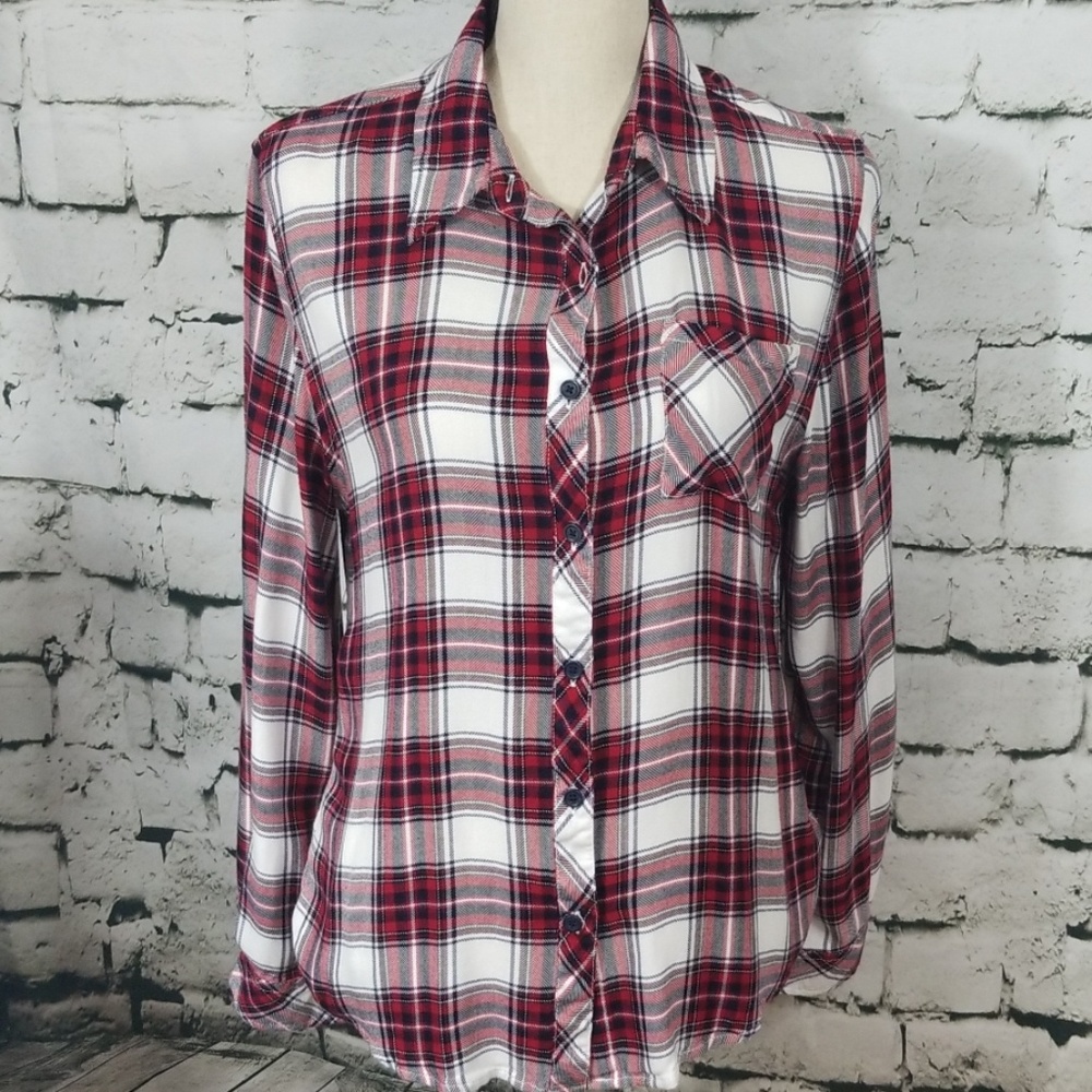 Nordstrom Flannel Plaid Shirt Large - Picture 1 of 7